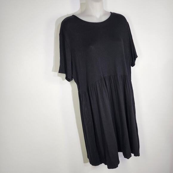 Pretty Little Thing Womens Mini Dress US 18 Short Sleeve Fit and Flare Black - Picture 4 of 9